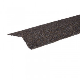 Планка карнизная с гранулятом, коричнево-серый 75х50х5 мм, 1,25 м, шт