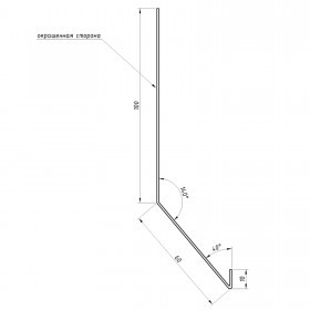 Карнизная планка 100х65х2000 мм 0,4 мм ПЭ Ral 8017 шоколадно-коричневый, шт