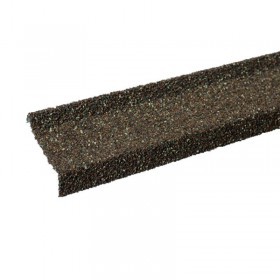 Планка примыкания с гранулятом, коричнево-зеленый 20х45х15х10 мм, 1,25 м, шт