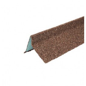 Планка торцевая с гранулятом, бронзовый 75х25х65х5 мм, 1,25 м, шт