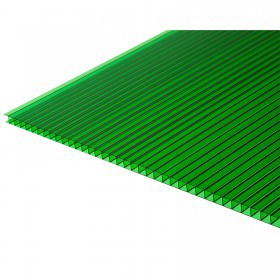 Поликарбонат сотовый Unipol 0,47 кг/м2 зеленый 6000х2100х4 мм, шт