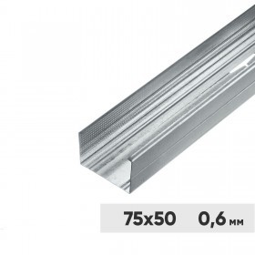Профиль стоечный ПС 75х50х3000 мм оцинкованный 0,6 мм, шт
