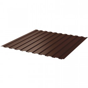 Профнастил С-8 ПЭ Ral 8017 шоколадно-коричневый ТУ 0,4 мм 1200х1500 мм, шт