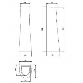 Пьедестал для раковины Santeri Соната/Версия/Pro, белый, шт