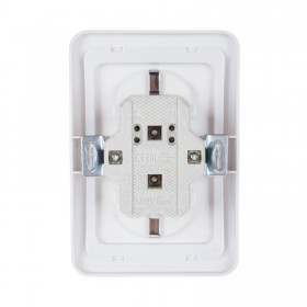 Розетка для скрытой проводки, двойная, с заземлением, белая, шт