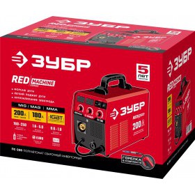 Инверторный сварочный полуавтомат Зубр 200 А Red Machine, ПС-200