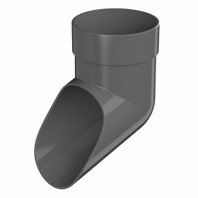 Слив трубы ТехноНиколь Оптима 120/80 мм Ral 7024 серый, шт