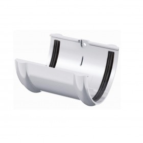 Соединитель желоба ТехноНиколь/Verat 125/82 мм Ral 9003 белый, шт