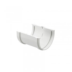 Соединитель желоба Docke Premium 120/86 мм Ral 9003 пломбир, шт