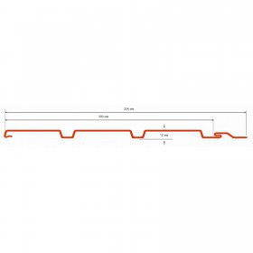 Софит ТехноНиколь Оптима без перфорации Каштан 3 м, 10 шт/упак