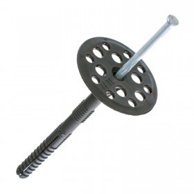 Дюбель для теплоизоляции Стройбат с металлическим гвоздем 10х90 мм, 50 шт/упак