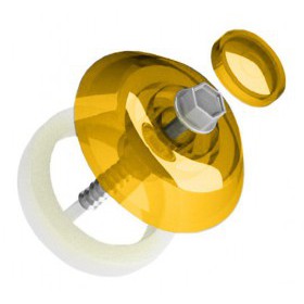 Термошайба для поликарбоната Юнионтрейд малая желтая 28 мм 50 шт, упак