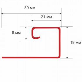 Профиль J ТехноНиколь Оптима Каштан 3 м, 40 шт/упак