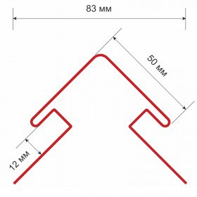 Угол наружный ТехноНиколь Оптима 50 Бруния 3 м, 11 шт/упак