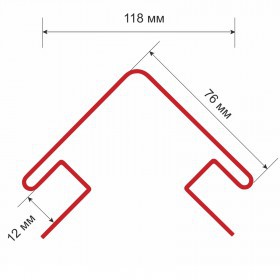 Угол наружный ТехноНиколь Оптима 75 Гортензия 3 м, 12 шт/упак