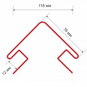 Угол наружный ТехноНиколь Оптима 75 Каштан 3 м, 12 шт/упак