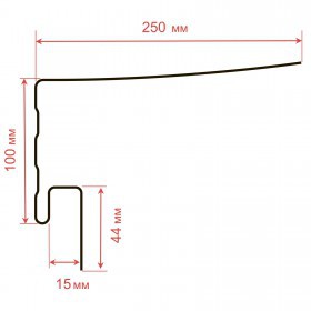Околооконная планка ТехноНиколь Фактур Береза 3 м, 12 шт/упак