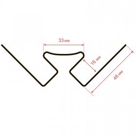 Угол внутренний ТехноНиколь Фактур Кедр 3 м, 10 шт/упак