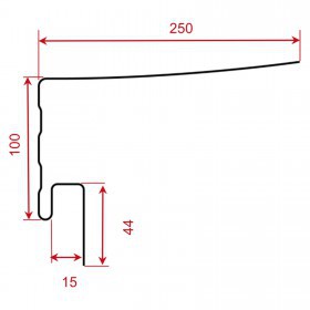 Околооконная планка ТехноНиколь Формлайт Кирпич серый 3 м, 12 шт/упак