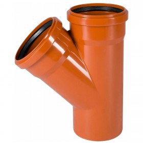 Тройник для наружной канализации 45 градусов ПП 110х110х110 мм, шт