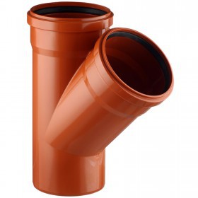 Тройник для наружной канализации 45 градусов ПП 160х160х160 мм, шт