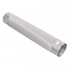 Труба водосточная круглая соединительная Grand Line Optima 125/90/1000 мм Ral 9003 белый, шт