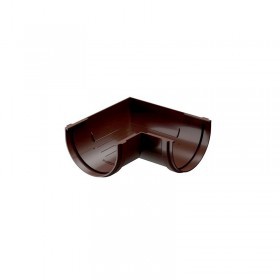Угол желоба 90 градусов Docke Premium 120/86 мм Ral 8019 шоколад, шт