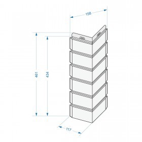 Угол внешний для фасадной панели Docke Berg под кирпич золотой, шт