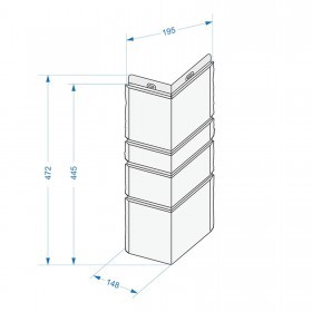 Угол внешний для фасадной панели Docke Burg под камень пшеничный, шт