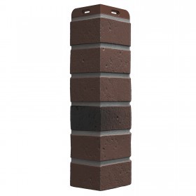Угол внешний для фасадной панели Docke Berg под кирпич коричневый, шт