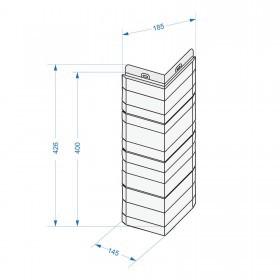 Угол внешний для фасадной панели Docke Stein под камень осенний лес, шт