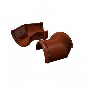 Угол желоба 135 градусов ТехноНиколь/Verat 125/82 мм Ral 8017 коричневый, 18 шт/упак