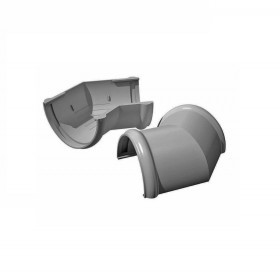 Угол желоба 135 градусов ТехноНиколь/Verat 125/82 мм Ral 7024 серый, 18 шт/упак