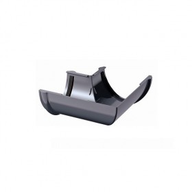 Угол желоба 90 градусов ТехноНиколь/Verat 125/82 мм Ral 7024 серый, шт