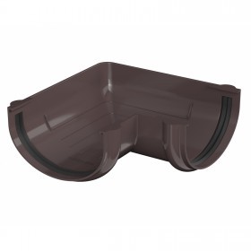 Угол желоба 90 градусов ТехноНиколь Оптима 120/80 мм Ral 8019 темно-коричневый, шт