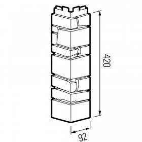 Угол наружный ТехноНиколь Оптима Камень серый, шт