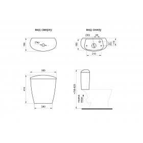 Унитаз-компакт Santeri Версия белый, с арматурой и сиденьем, косой выпуск, шт