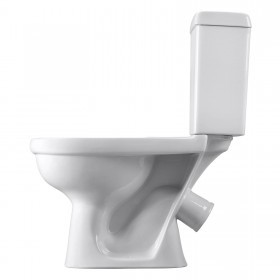 Унитаз-компакт Santeri Визит белый, с арматурой и сиденьем, косой выпуск, шт