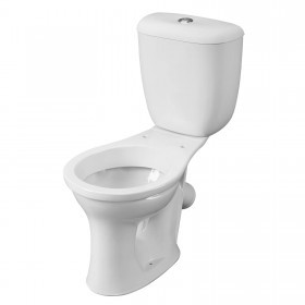 Унитаз-компакт Santeri Виктория белый, с арматурой и сиденьем, косой выпуск, шт