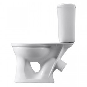 Унитаз-компакт Santeri Виктория белый, с арматурой и сиденьем, косой выпуск, шт