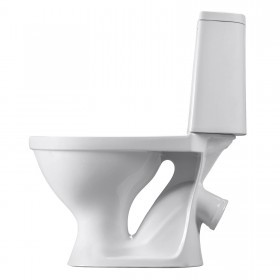 Унитаз-компакт Santeri Прайм белый, с арматурой и сиденьем, косой выпуск, шт
