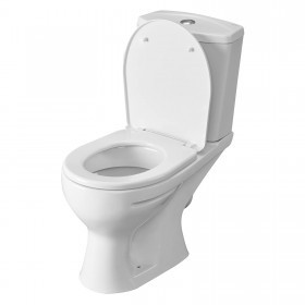 Унитаз-компакт Santeri Ультра белый, с арматурой и сиденьем, косой выпуск, шт