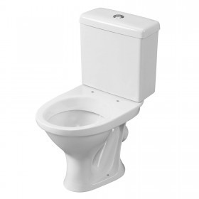 Унитаз-компакт Santeri Форвард белый, с арматурой и сиденьем, косой выпуск, шт