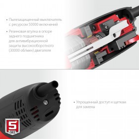 Угловая шлифовальная машина ЗУБР 125 мм, 1000 Вт УШМ-125-1005