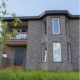 Фасадная плитка ТехноНиколь Hauberk Кирпич Серо-бежевый, 2 м2/упак