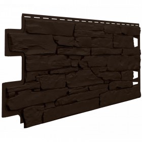 Панель фасадная ТехноНиколь Оптима Камень темно-коричневый 1128х441 мм (0,42 м2), 10 шт/упак