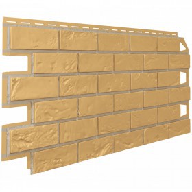 Панель фасадная ТехноНиколь Оптима Кирпич бежевый 1128х441 мм (0,42 м2), 10 шт/упак