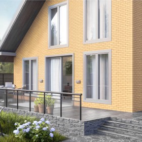 Панель фасадная ТехноНиколь Оптима Кирпич бежевый 1128х441 мм (0,42 м2), 10 шт/упак