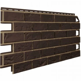 Панель фасадная ТехноНиколь Оптима Кирпич темно-коричневый 1128х441 мм (0,42 м2), 10 шт/упак