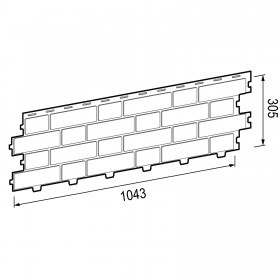 Панель фасадная ТехноНиколь Формлайт Кирпич бронзовый 1140х350 мм (0,318 м2), 16 шт/упак